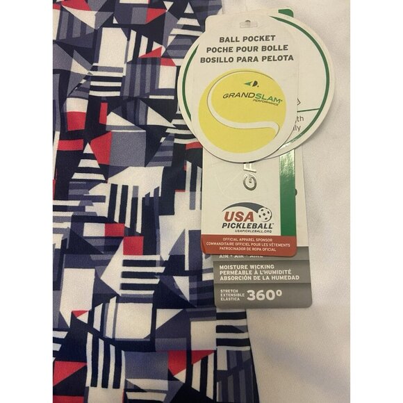 Women's Grand Slam‎ Performance Pickleball Skort XL Navy White Ball Pocket NWT - Picture 7 of 13